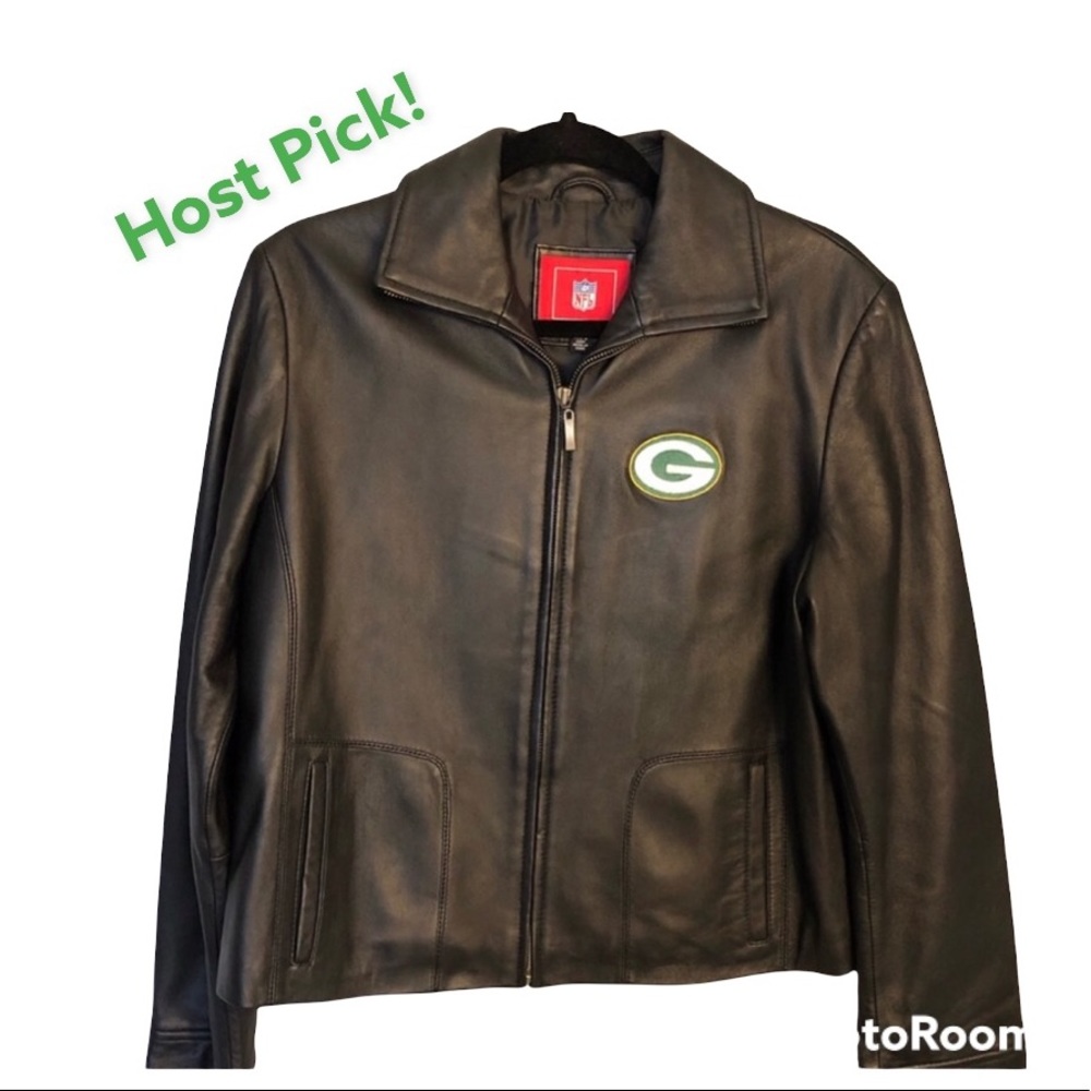 NFL Packers leather jacket NWOT